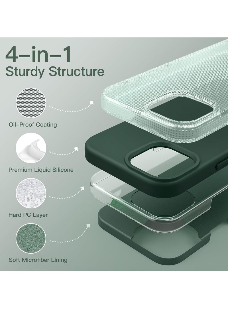 DUSALA iPhone 15 Case, Liquid Silicone Phone Case for iPhone 15 6.1 Inch, Colorful Silky-Soft Protective Cover (Green) - Image 5