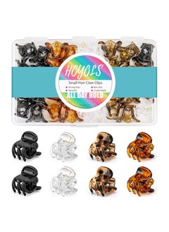 HOYOLS HOYOLS 36 Pcs Mini Hair Claw Clips for Women Small Little Plastic Hairclips Jaw Clamps Strong Grip for Girls Short Thin Thick Hair Styling Classic Assorted Colors 