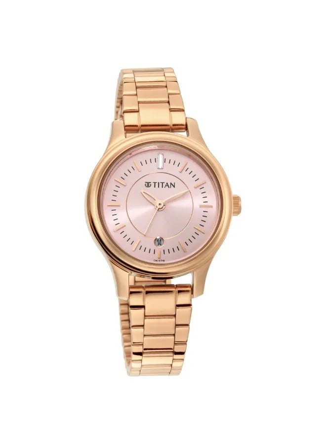 TITAN Women's Analog Round Shape Metal Wrist Watch - 2638WM01 - 34 Mm  - Image 1