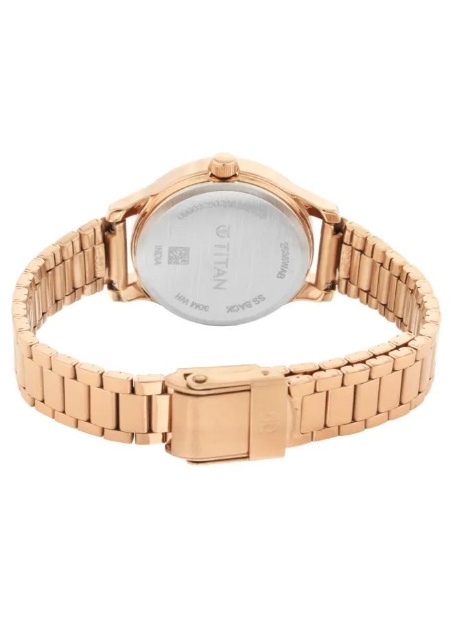 TITAN Women's Analog Round Shape Metal Wrist Watch - 2638WM01 - 34 Mm  - Image 5