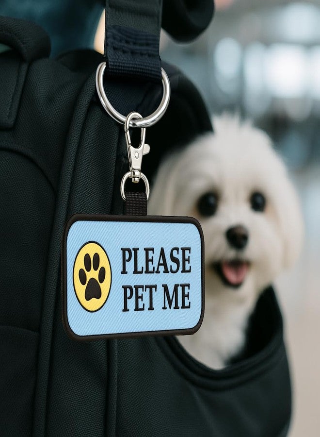 WORKINGSERVICEDOG.COM رقعة تعريفية "رجاءً دللني" - تُثبّت على سترة كلب الخدمة، أو سترة كلب العلاج، أو السرج، أو الطوق، أو المقود، أو الحاملة - Image 4