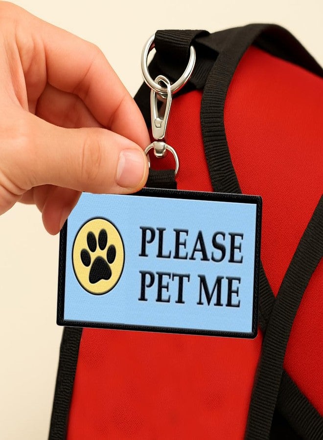 WORKINGSERVICEDOG.COM رقعة تعريفية "رجاءً دللني" - تُثبّت على سترة كلب الخدمة، أو سترة كلب العلاج، أو السرج، أو الطوق، أو المقود، أو الحاملة - Image 5