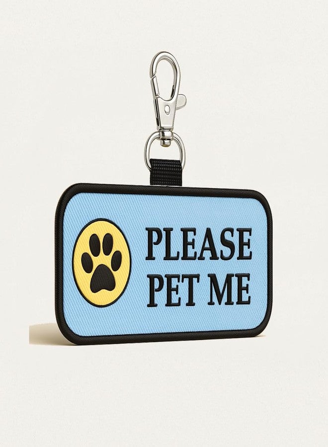 WORKINGSERVICEDOG.COM رقعة تعريفية "رجاءً دللني" - تُثبّت على سترة كلب الخدمة، أو سترة كلب العلاج، أو السرج، أو الطوق، أو المقود، أو الحاملة - Image 1