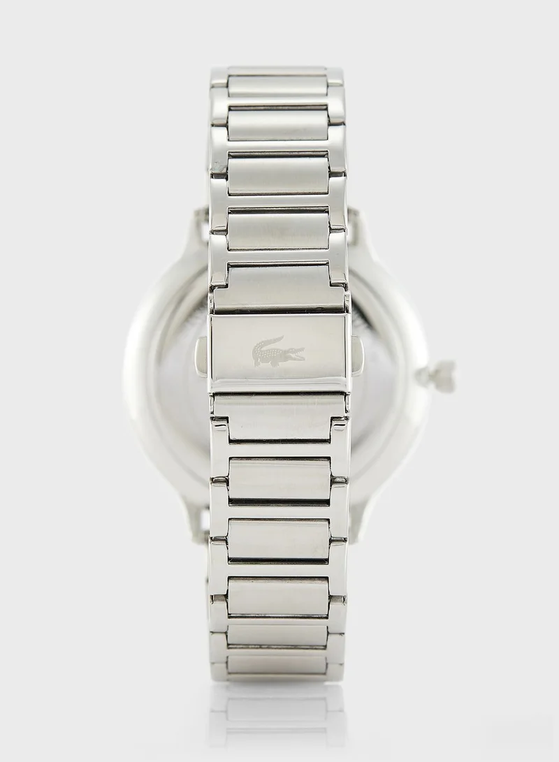 لاكوست ساعة بعقارب وسير فولاذي