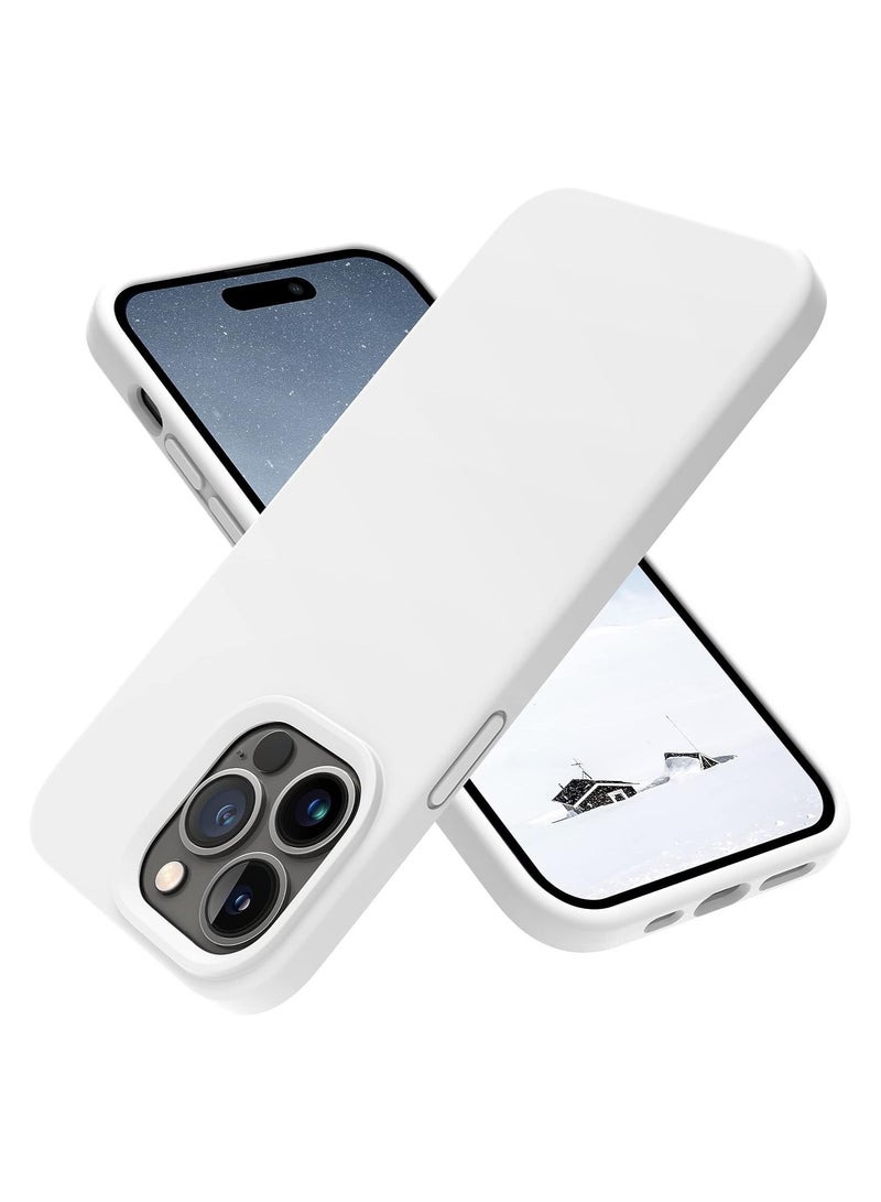 ELTRAZONE Designed for iPhone 14 Pro Max Case, Silicone Shockproof Slim Thin Phone Case for iPhone 14 Pro Max 6.7 inch (White) - Image 1