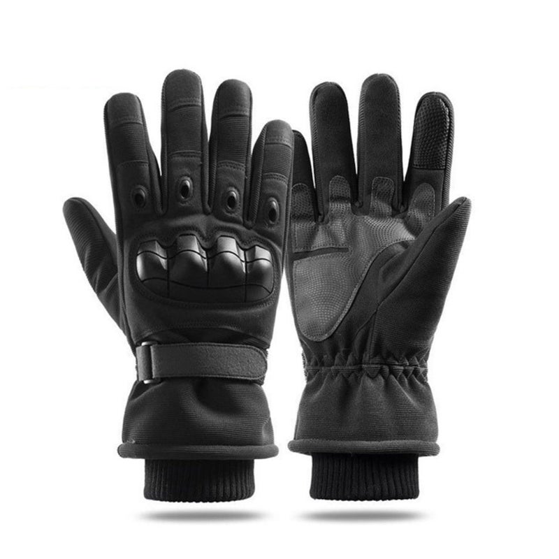 KEYSDEX Winter Motorcycle Gloves,Windproof Touchscreen Gloves,Warm Cold Weather Riding Gloves for Men, Fit for Motorcycle ATV Cycling Tactical Snowmobile Snow Play,Black L - Image 1