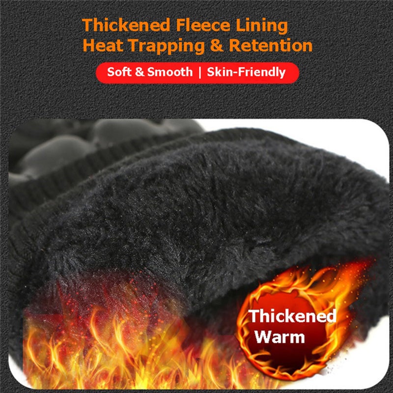KEYSDEX Winter Motorcycle Gloves,Windproof Touchscreen Gloves,Warm Cold Weather Riding Gloves for Men, Fit for Motorcycle ATV Cycling Tactical Snowmobile Snow Play,Black L - Image 4