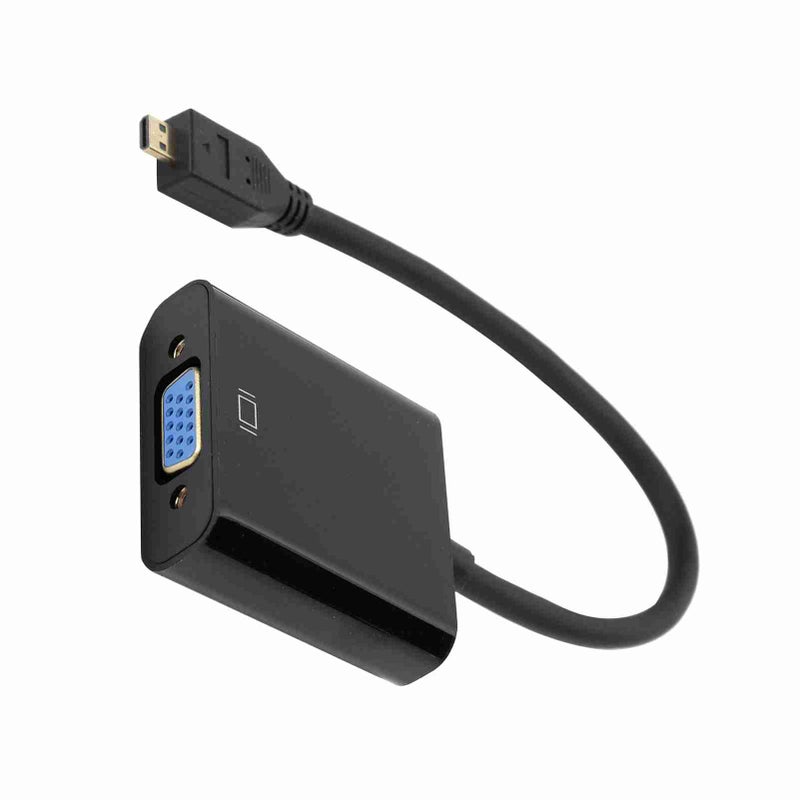 Micro HDMI to VGA Video Converter Adapter 1080P for Raspberry Pi 4B with Power Supply FunctionMicro HDMI to VGA - Image 1