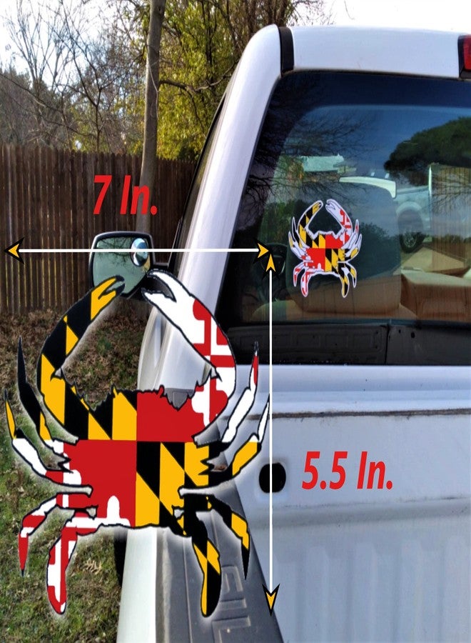 Maryland Crab Sticker ( 7 x 5.5 ) MD State Flag Decal Wheezeway - Image 2