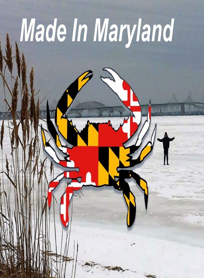 Maryland Crab Sticker ( 7 x 5.5 ) MD State Flag Decal Wheezeway - Image 3