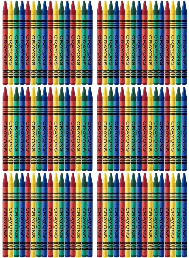 COCPOK 72 Pack Jumbo Crayons, 4 Colors, 288 Total, Small Packs, Kids Coloring, Party Favors, Easy to Hold - Image 1
