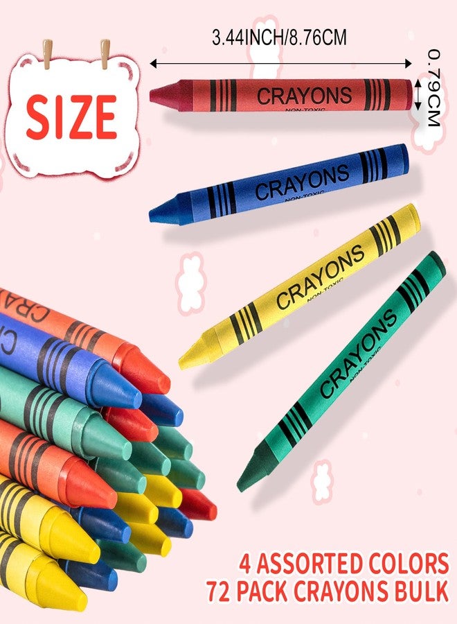 COCPOK 72 Pack Jumbo Crayons, 4 Colors, 288 Total, Small Packs, Kids Coloring, Party Favors, Easy to Hold - Image 2