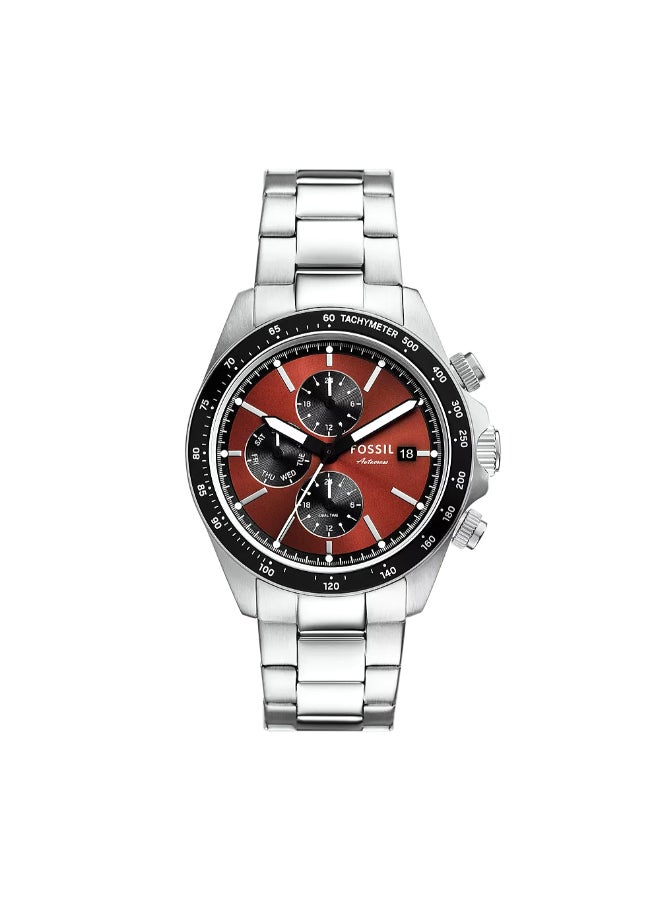 FOSSIL Men Autocross Multifunction Stainless Steel Watch BQ2895 - 42mm - Image 1