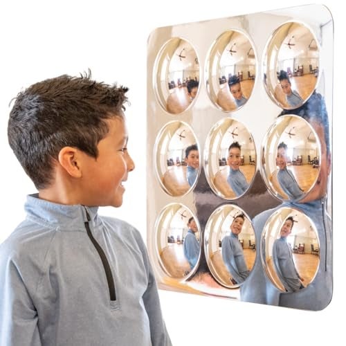 Spark & Wow Sensory Wall Toddler Mirror | Large | 9 Bubbles | for Ages 6m+ | Easy-to-Clean Acrylic | Stimulate Cognitive Development - Image 1