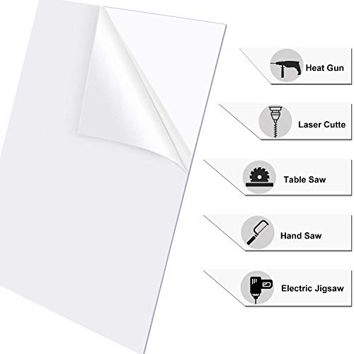 YSTIME 8" x 12" Clear Acrylic Sheet Plexiglass Plastic Sheet for Crafts Transparent Acrylic Board with Protective Paper for Craft, Windows, Frame, DIY Display Projects, Pack of 2 - Image 3