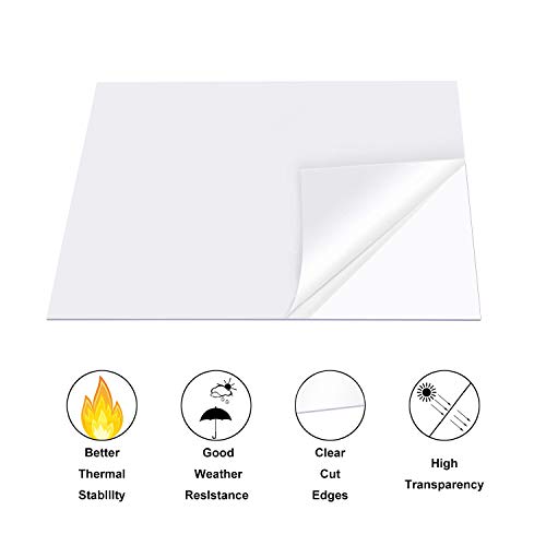 YSTIME 8" x 12" Clear Acrylic Sheet Plexiglass Plastic Sheet for Crafts Transparent Acrylic Board with Protective Paper for Craft, Windows, Frame, DIY Display Projects, Pack of 2 - Image 5