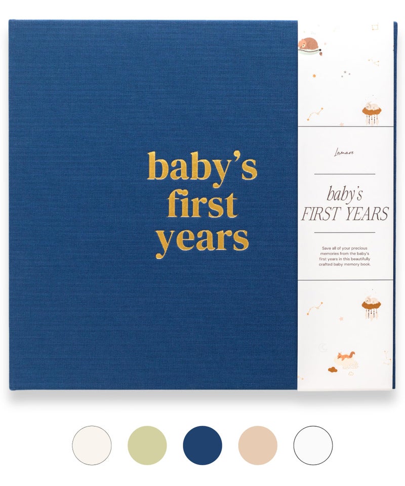 Lamare Baby First Year Book â€“ Baby Memory Book for Girls & Boys - Baby Milestone Book from Pregnancy to Childhood â€“ Cute Baby Book Keepsake Gift - Image 1