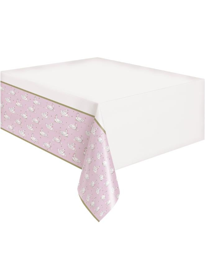 Unique Swan Birthday Table Cover - Image 1