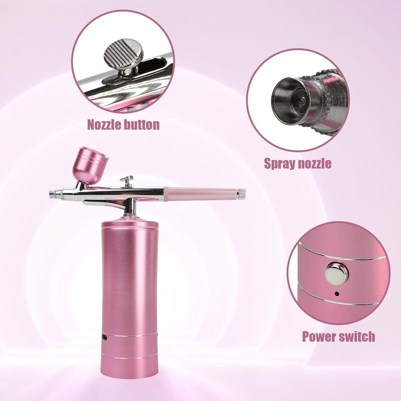 KH866 High Pressure Handheld Facial Oxygen Injector, Facial Oxygen Injection Machine for Skin Rejuvenation at Beauty Salon Pink Color - Image 5