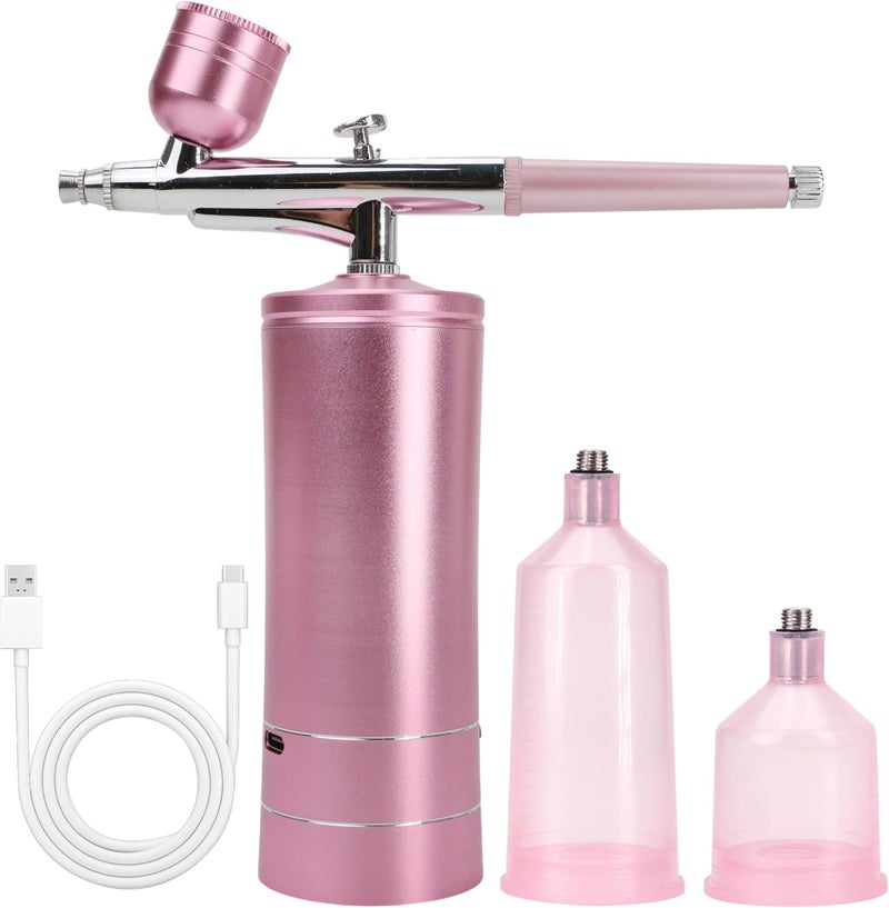 KH866 High Pressure Handheld Facial Oxygen Injector, Facial Oxygen Injection Machine for Skin Rejuvenation at Beauty Salon Pink Color - Image 1