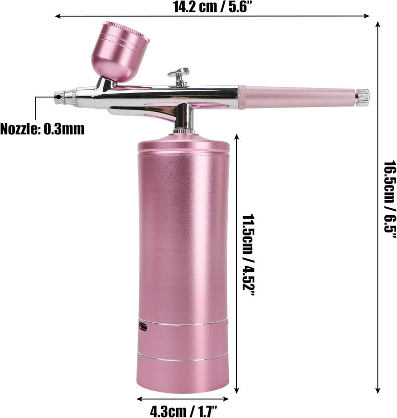 KH866 High Pressure Handheld Facial Oxygen Injector, Facial Oxygen Injection Machine for Skin Rejuvenation at Beauty Salon Pink Color - Image 2