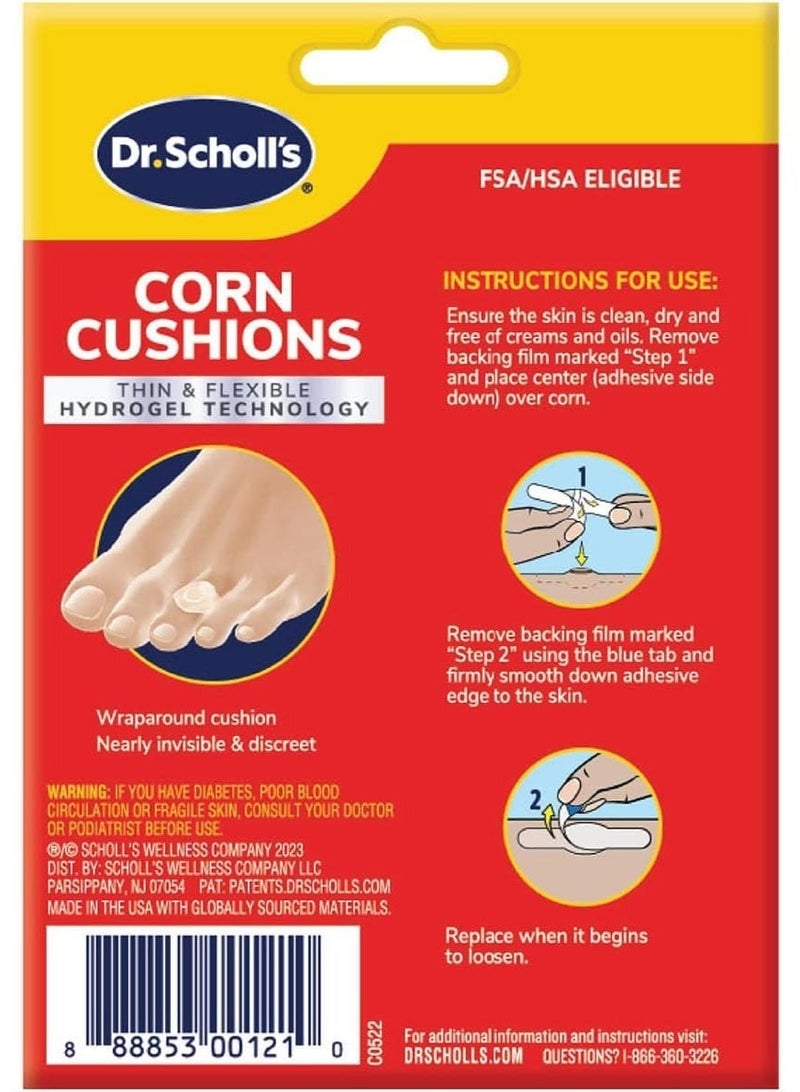 دكتور شولز Dr. Scholl's DuraGel Corn Cushion Immediate & All Day Pain Relief 6ct - Image 2