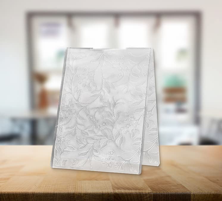 ALIBBON Flower Leaves Background Plastic Embossing Folders for Card Making, Vine Background Embossing Folders for DIY Scrapbooking, Lace Leaves Template Folders for Paper Craft Photo Album Decorations - Image 5