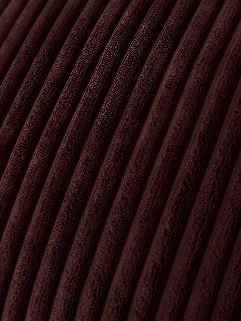 Guffaw Corduroy Cushion Covers 24x24 inches for Sofa, Bed, Couch Chair, Large Size, Square Pillow Shams (2, Dark Brown) - Image 2
