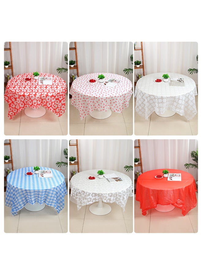 Disposable Tablecloth Thickened Rectangular Tablecloth Plastic Kindergarten Printing Light Luxury High-grade Household Tablecloth-Color:Green Apple ]-Specifications:140 X140cm (environmentally Friendly And Degradable)  - Image 3
