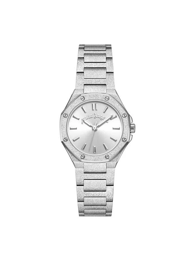 Palm Angels Aura Silver-White Dial Silver Stainless Steel Bracelet Analog Watch for Women, 28mm