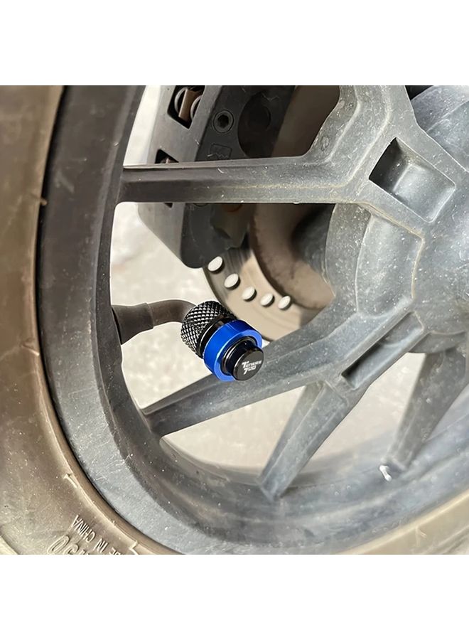 CNC Aluminum Tire Valve Caps Air Valve Cap Tire Lever Black for Motorcycle 2019 2022 - Image 3