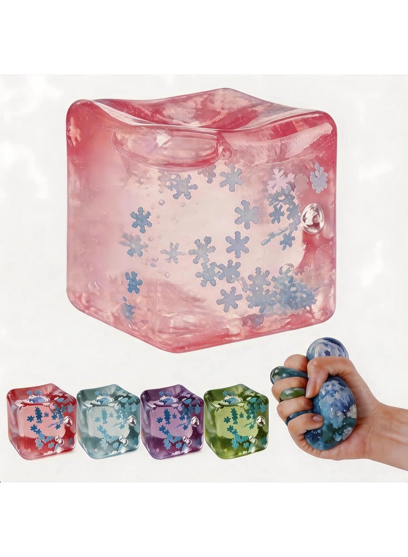 Squishy Stress Cube Sensory Toy 5cm - Slow Rising Ice Cube for Anxiety Relief, Kids & Adults - Image 5