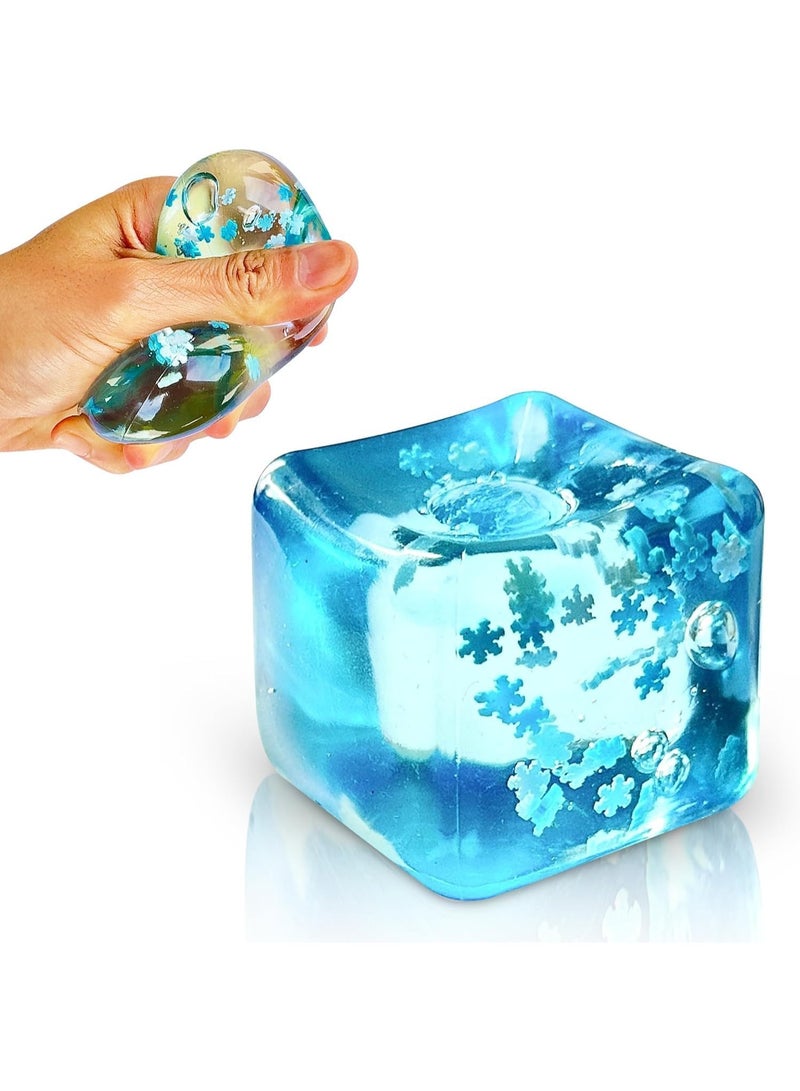 Squishy Stress Cube Sensory Toy 5cm - Slow Rising Ice Cube for Anxiety Relief, Kids & Adults - Image 4