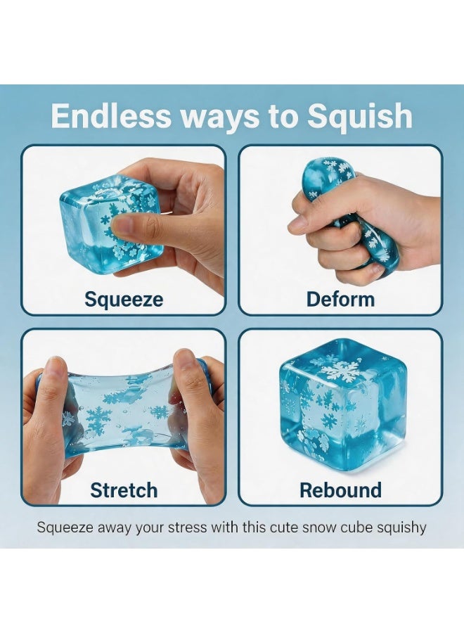 Squishy Stress Cube Sensory Toy 5cm - Slow Rising Ice Cube for Anxiety Relief, Kids & Adults - Image 3