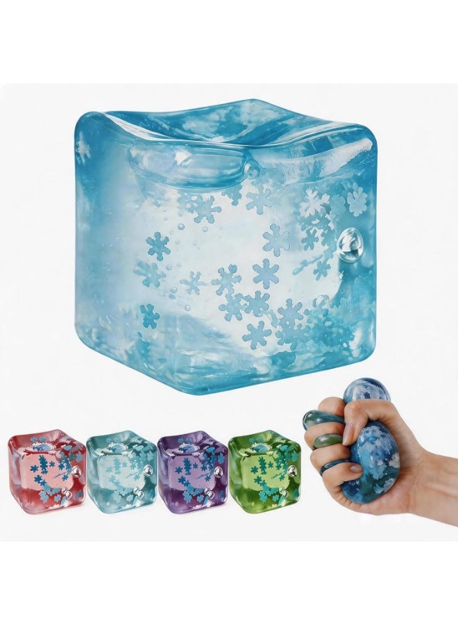 Squishy Stress Cube Sensory Toy 5cm - Slow Rising Ice Cube for Anxiety Relief, Kids & Adults - Image 2