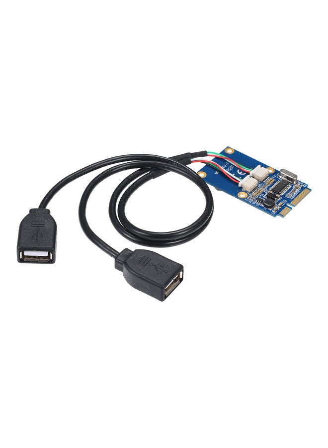 NIBEMINENT Mini PCI-E To Dual USB Adapter USB2.0 Converter Expansion Card Multicolour - Image 3