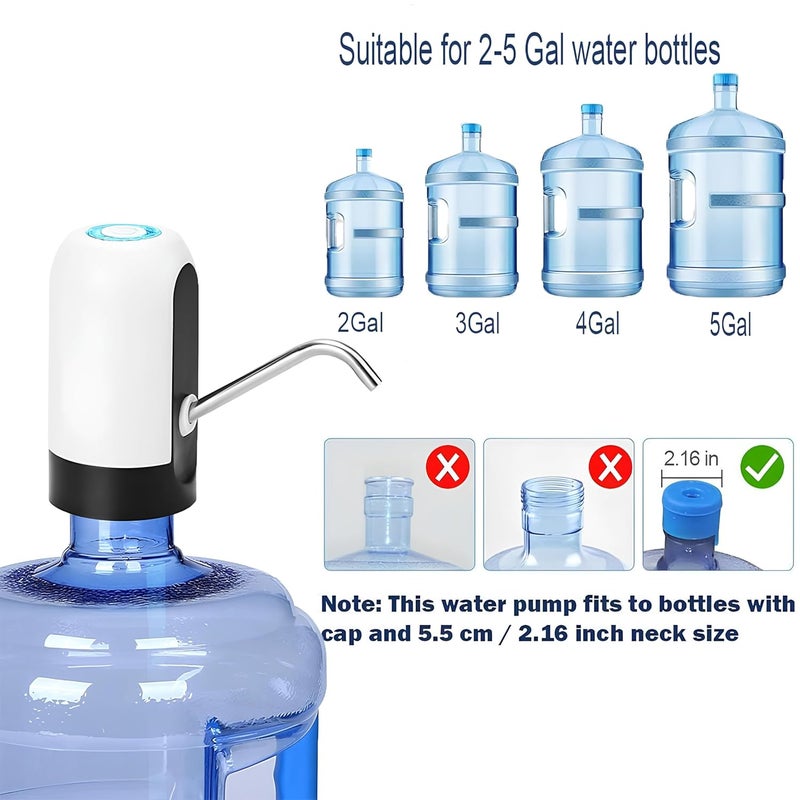 VERONIC Wireless Automatic Water Dispenser for 20 Litre Bottle Can Water Pump Ideal for Home Office Indoor Outdoor Black - Image 2