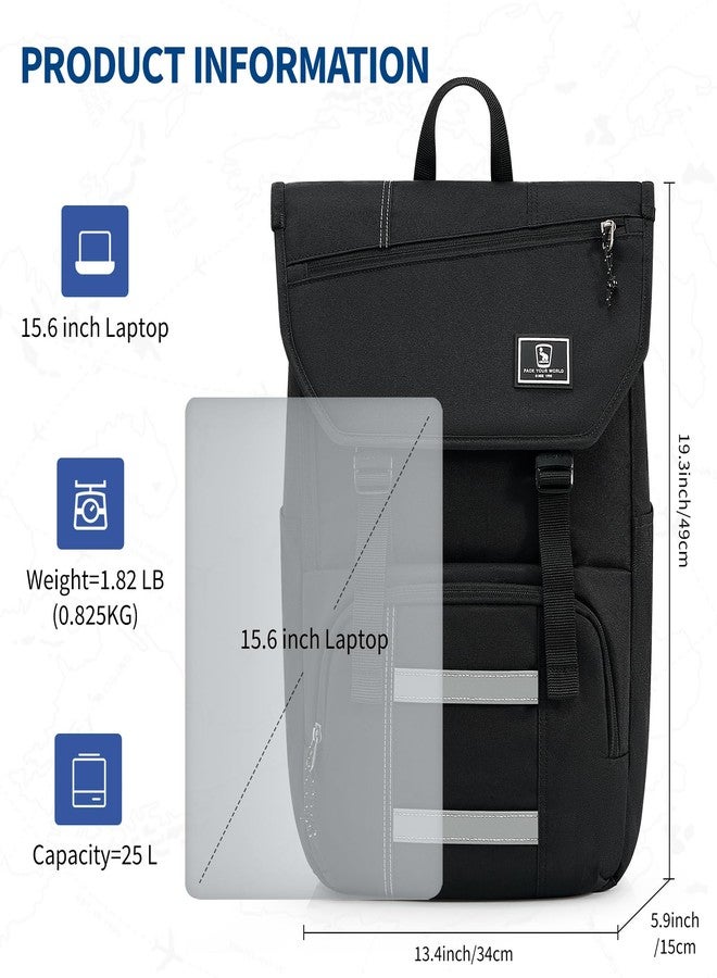 OIWAS Travel Backpack for Women Men 15.6 Inch Laptop Backpack Lightweight Flap Backpack Business Work Computer Backpacks Travel Outdoor Casual Daypack - Image 5