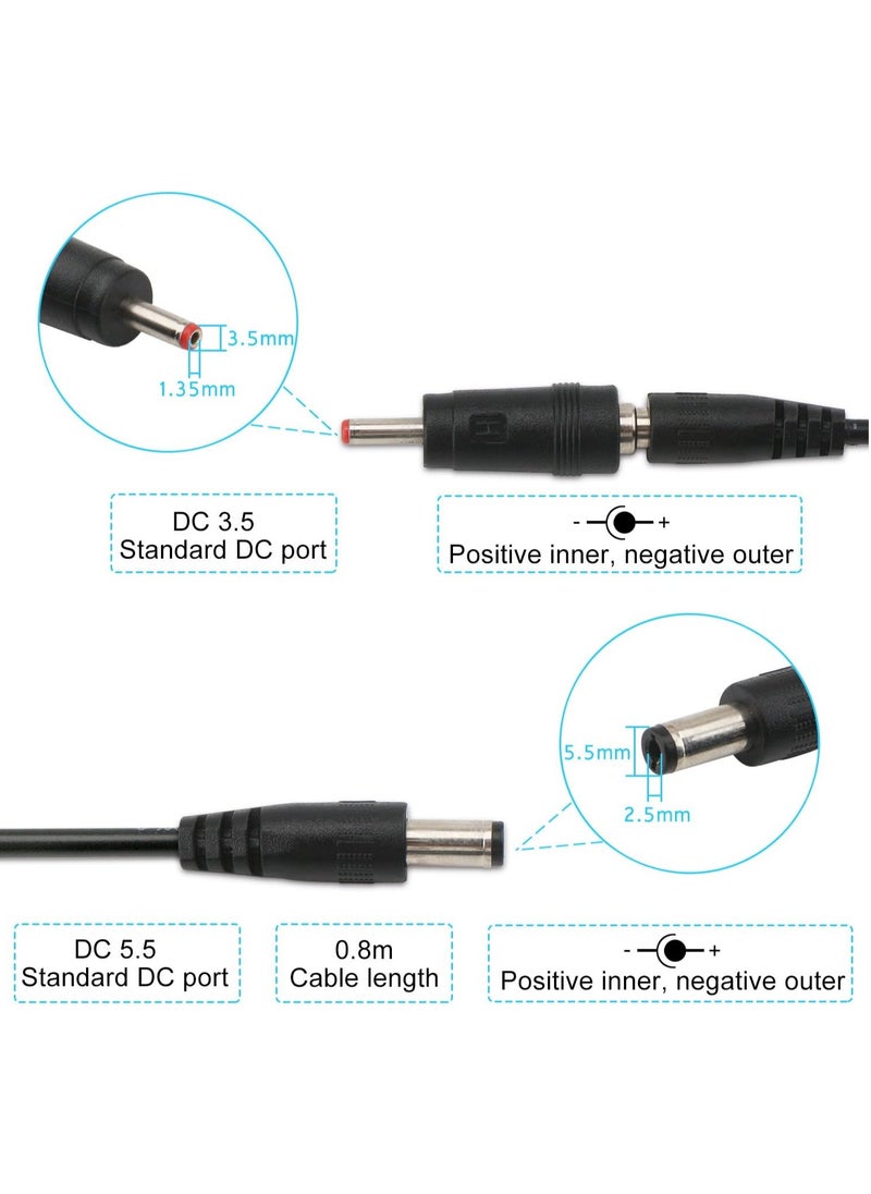 ELIKLIV USB Boost Converter Cable DC 5V to 9V 12V USB Step-up Cable USB to DC 5.5x2.1mm 3.5x1.35mm USB Power Supply Adapter UBS Power Voltage Boost Converter  - Image 5
