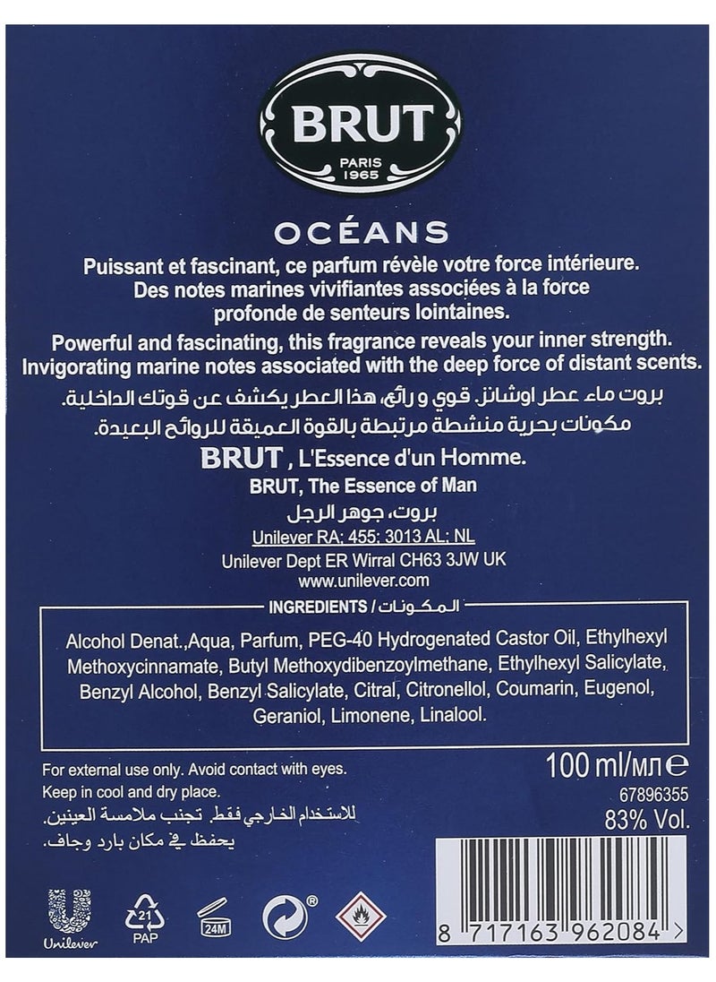 BRUT Brut OCEANS EDT Long Lasting Enriched Signature Scented Perfume Spray for Men 280.0 grams, 100.0 milliliters  - Image 2