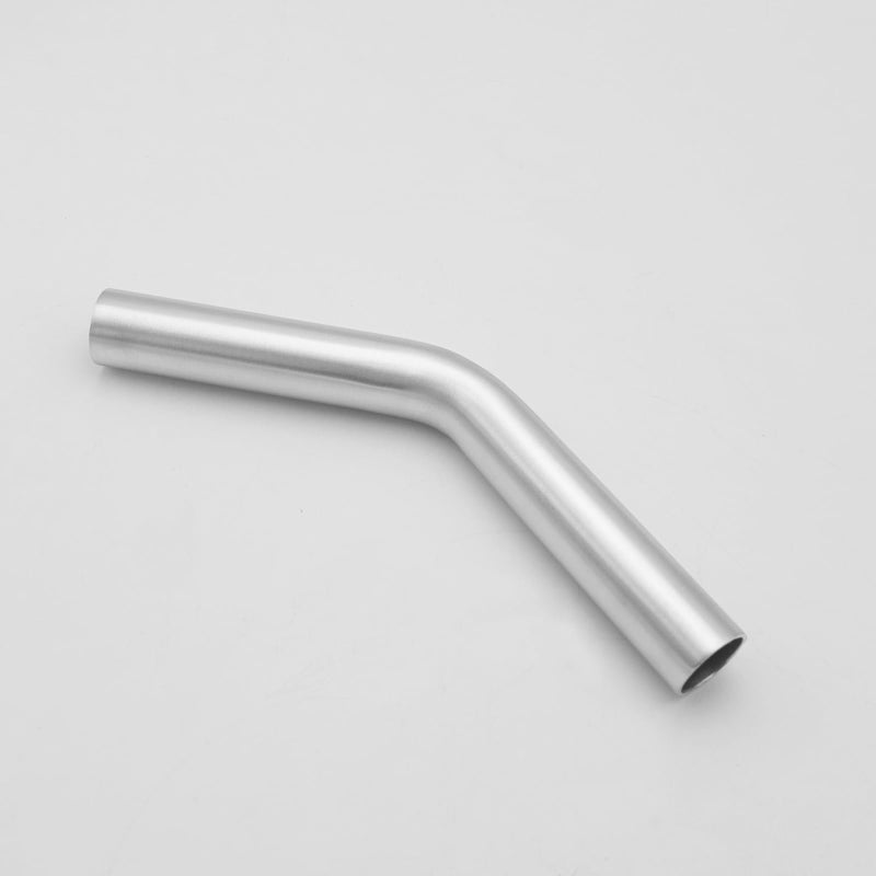 AC Performance 1.5" (38mm) OD 45 Degree Aluminum Elbow Intercooler Pipe Air Intake Tube, 1.2D Radius, Brushed Finish