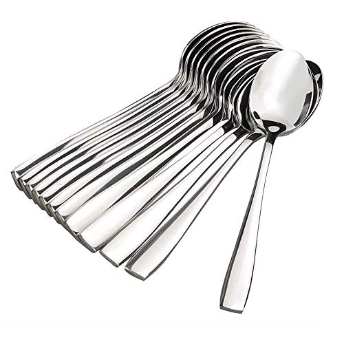 KC Stainless Steel Spoon Set, 12 Pieces, Indian Kitchen Utensils (12 Spoons Set) - Image 5