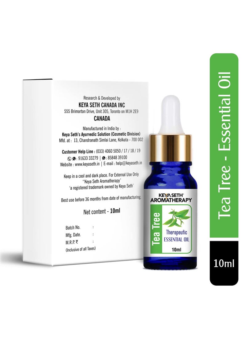 KEYA SETH AROMATHERAPY, DEVICE OF DROP KEYA SETH AROMATHERAPY DEVICE OF DROP Tea Tree Essential OilTherapeutic PureNaturalFor HairSkinFaceDandruff And Oily ScalpAcneOily Skin 10Ml  - Image 2
