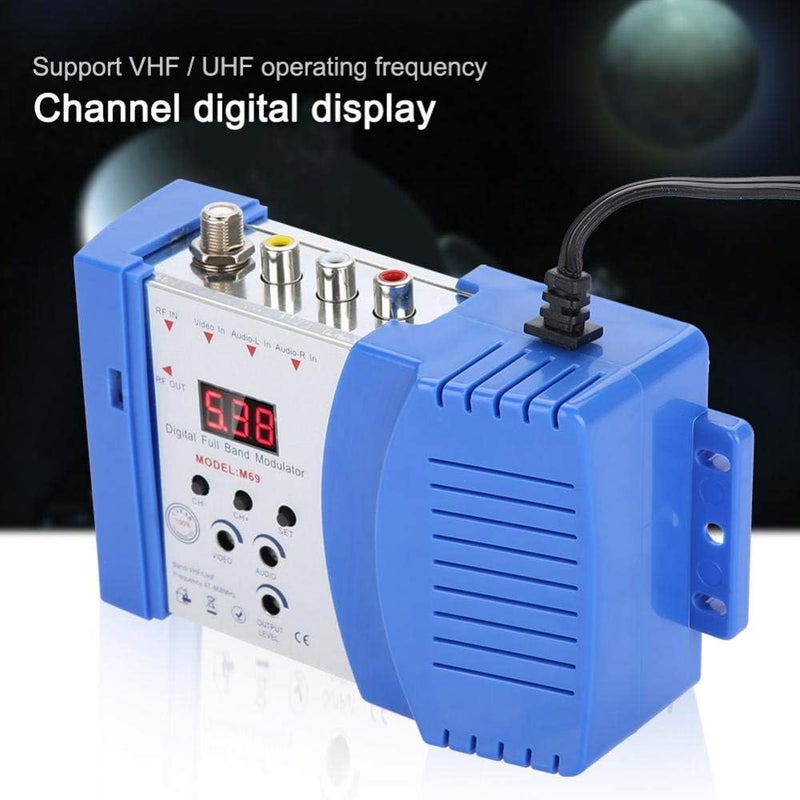 cheekyglo Digital RF Modulator Audio Video AV inputs into RF & TV Output Signals AV RF AV TV Converter, VHF UHF Signal Amplifier for Satellite Receivers, Video Cameras, Game Consoles, CCD Cameras US Plug - Image 3