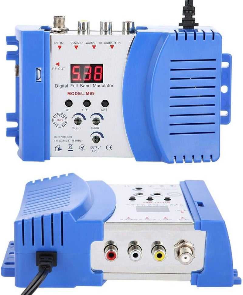 cheekyglo Digital RF Modulator Audio Video AV inputs into RF & TV Output Signals AV RF AV TV Converter, VHF UHF Signal Amplifier for Satellite Receivers, Video Cameras, Game Consoles, CCD Cameras US Plug - Image 5