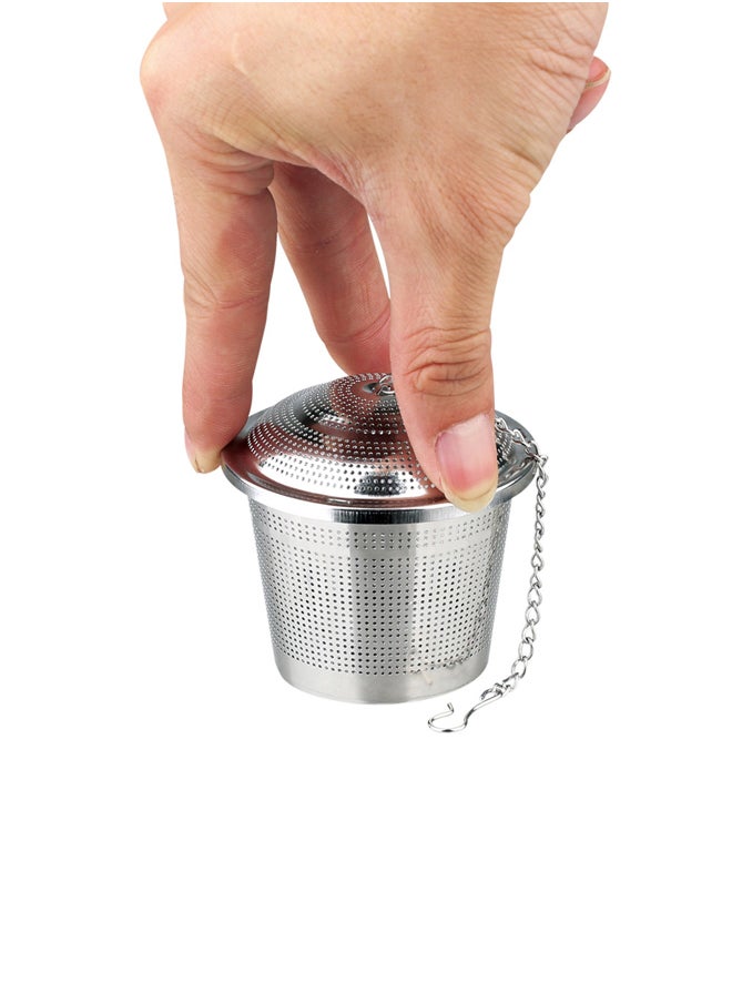 AL SANIDI Teapot strainer, Stainless steel tea Filter, Silver, medium  - Image 4
