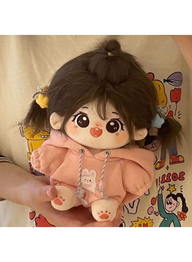Cotton Doll Genuine 20cm Girl Doll Clothes No Attribute Skeleton Nude Doll Dress Doll Birthday Gift-Specifications:20cm Without Skeleton-Color:Miao Ke Naked Baby + Hairstyle + Puppy Sweater (glasses For Free) - Image 3
