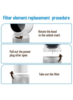 PURE Air Purifier for Bedroom Home Office H13 True HEPA Filter 40° Rotation 30db Filtration System Air Cleaner Remove 99.97% Dust  Pollen Pet Dander Hair Smell with Anion F007  - Image 5