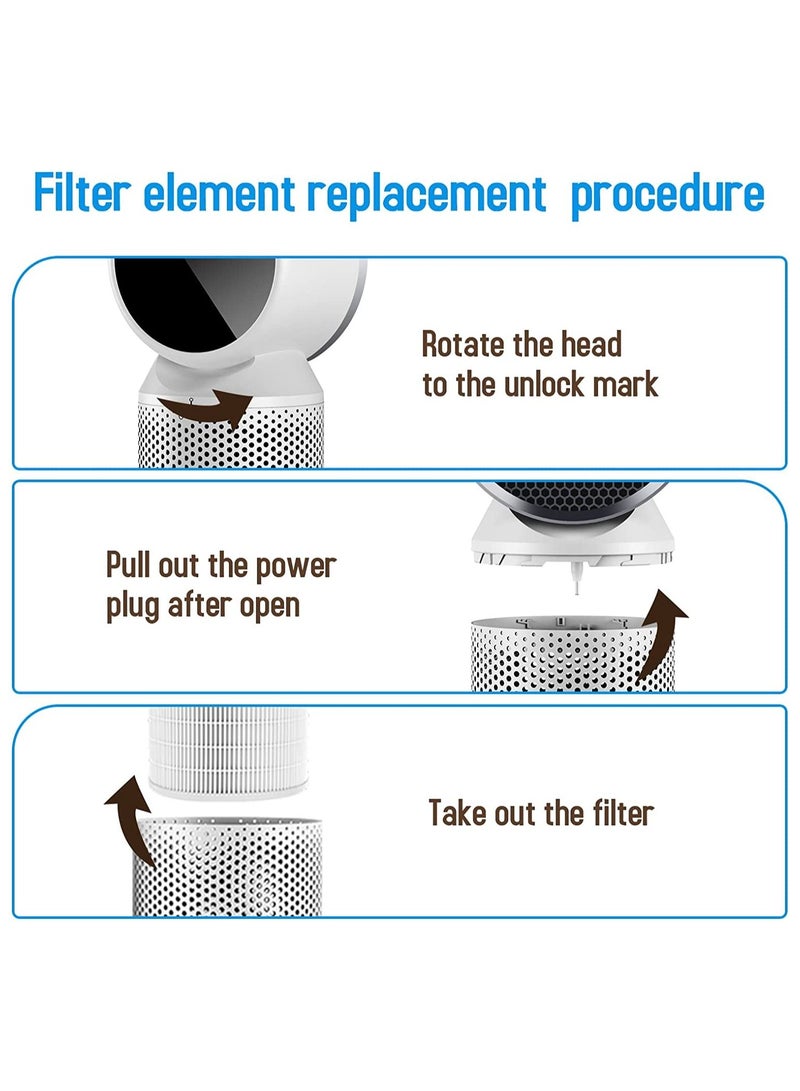 بيور منقي الهواء لغرفة النوم والمكتب والمنزل H13 True HEPA Filter 40 ° دوران 30 ديسيبل نظام ترشيح منظف الهواء يزيل 99.97٪ غبار حبوب اللقاح وبر الحيوانات الأليفة برائحة أنيون F007 - Image 5