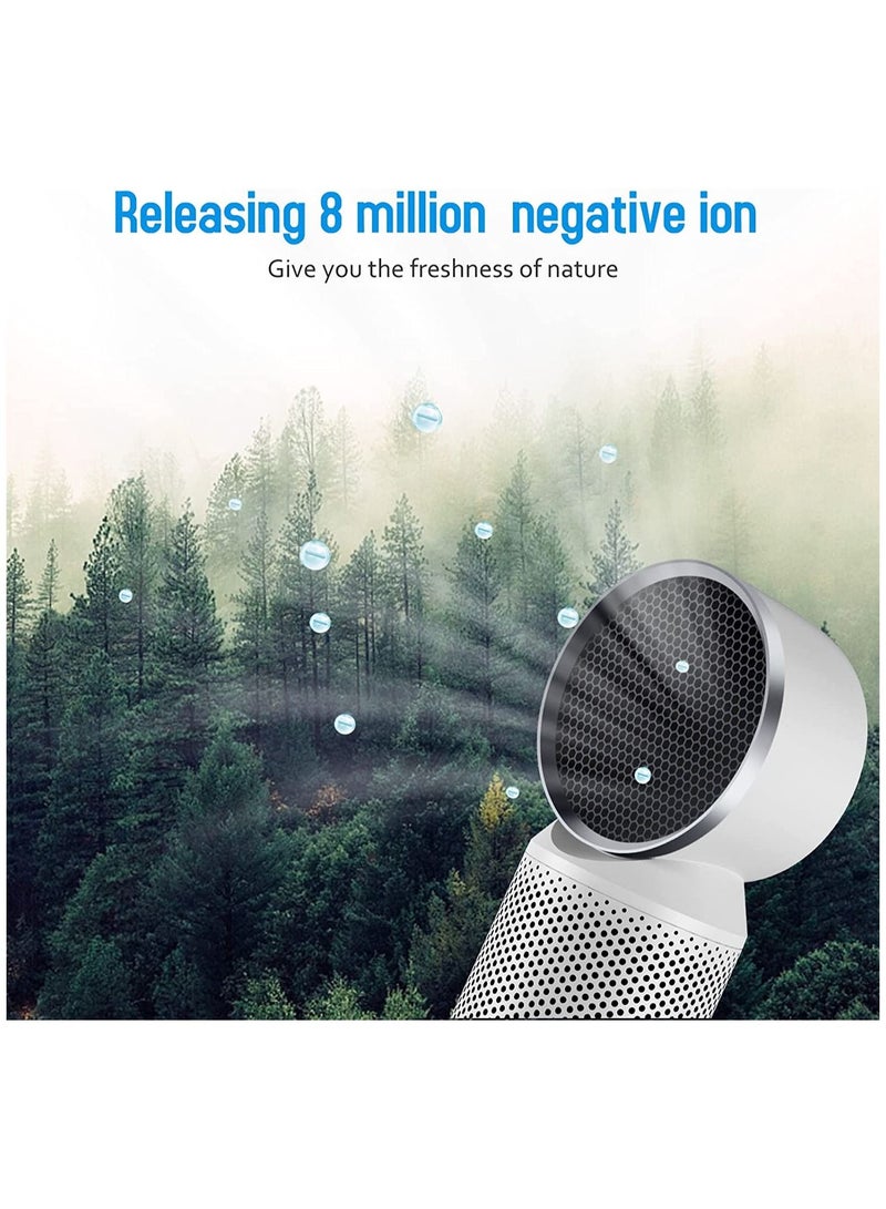 بيور منقي الهواء لغرفة النوم والمكتب والمنزل H13 True HEPA Filter 40 ° دوران 30 ديسيبل نظام ترشيح منظف الهواء يزيل 99.97٪ غبار حبوب اللقاح وبر الحيوانات الأليفة برائحة أنيون F007 - Image 3